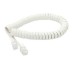 Telephone Handset Receiver Curly Cable - White