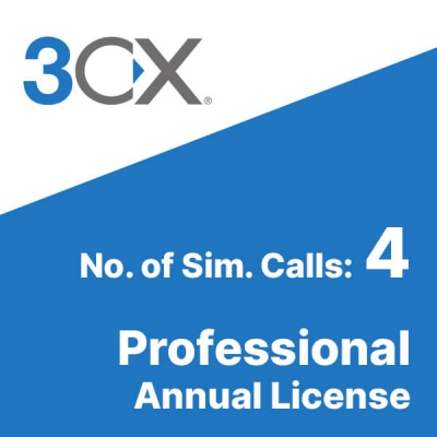 3CX Professional Telephone System | Annual License - 4 SC
