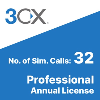 3CX Professional Telephone System | Annual License - 32SC