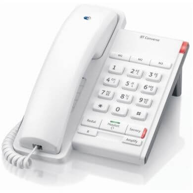 BT Converse 2100 Corded Telephone in White