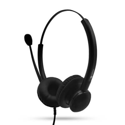 Vega Dual Ear Call Centre Headset with Noise Cancelling