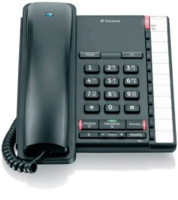 BT Converse 2200 Corded Telephone in Black