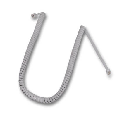 Telephone Handset Receiver Curly Cable | £6.99 | White | Headset Store