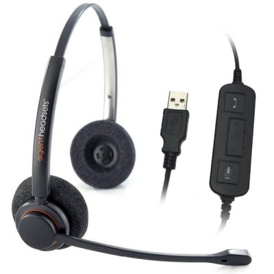 Agent AP-2 Binaural USB MS PC Headset Bundle