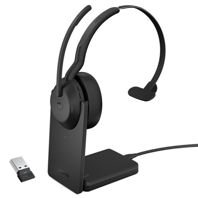 Jabra Evolve2 55 USB MS Mono Bluetooth Headset with Charging Stand