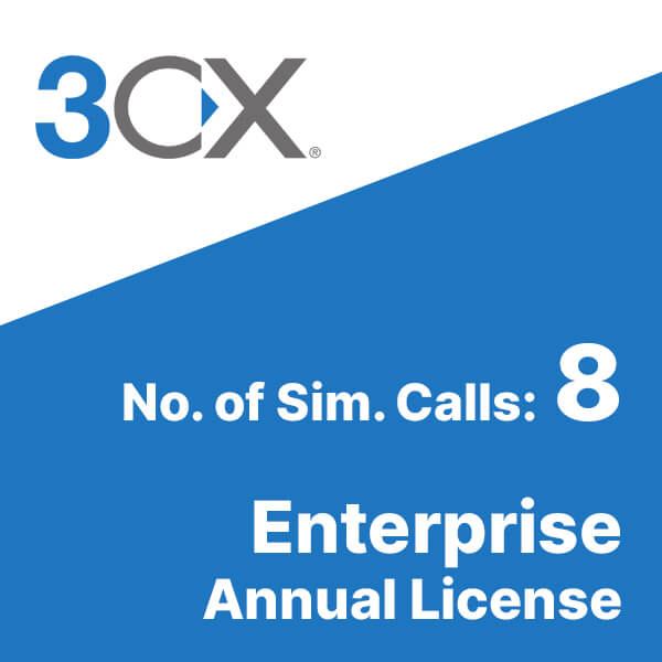 3CX Enterprise 8SC Telephone System Annual License The Headset