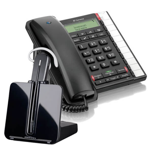 BT BT Converse 2300 Wall Mountable Corded Home Phone in Black 