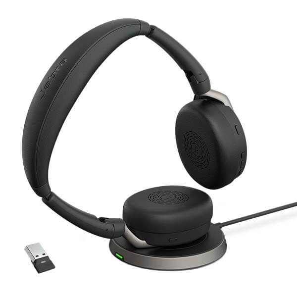 Jabra Evolve2 65 Flex USB UC Stereo Headset with Wireless Charging