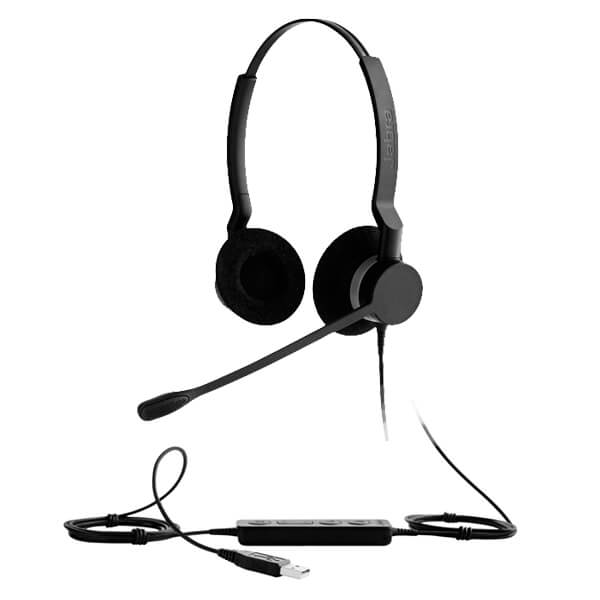 Jabra BIZ 2300 Duo USB PC Headset Refurbished Headset Store