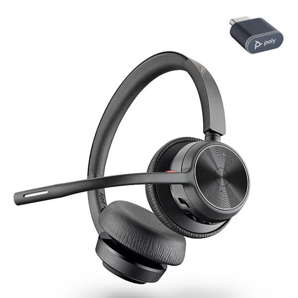 Poly ヘッドセット Voyager 4320 UC USB-C仕様 ブラック Poly Voyager 4320 UC Wireless USB-C Headset | 218478-01