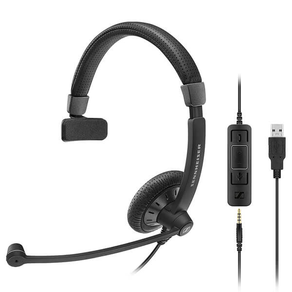 Sennheiser SC45 USB CTRL Monaural Headset P/N 507084 Headset Store