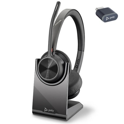 Poly Voyager 4320 UC USB-C Headset & Charging Stand